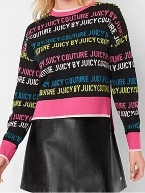 Juicy by Juicy Couture Black Logo Sweater - Size XL